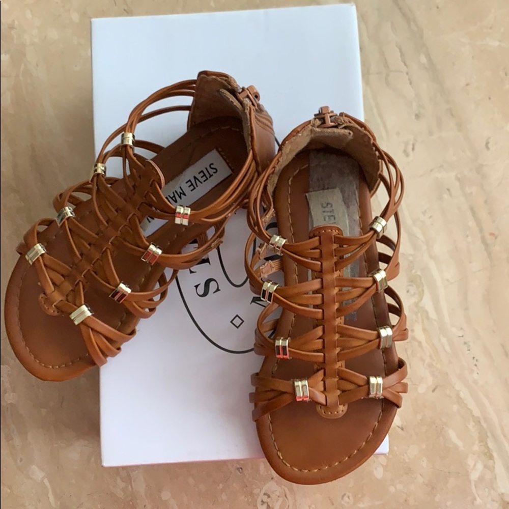 Steve Madden Sandal  Girls Size 8 TCRETEE COGNAC